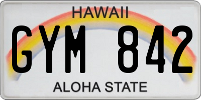 HI license plate GYM842