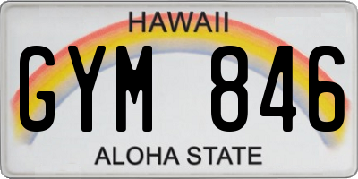 HI license plate GYM846