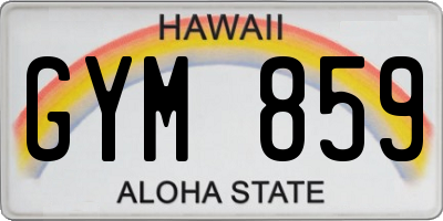 HI license plate GYM859