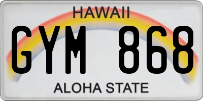 HI license plate GYM868