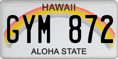 HI license plate GYM872