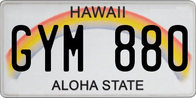 HI license plate GYM880