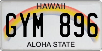 HI license plate GYM896