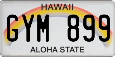 HI license plate GYM899