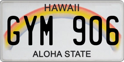 HI license plate GYM906