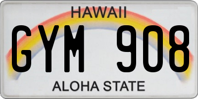 HI license plate GYM908