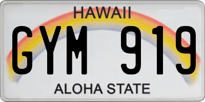 HI license plate GYM919