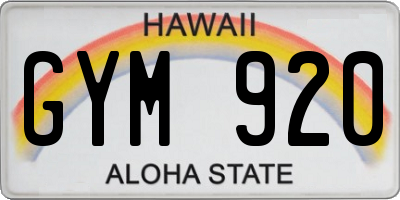 HI license plate GYM920
