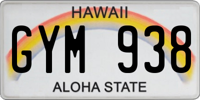 HI license plate GYM938