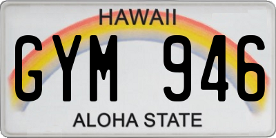 HI license plate GYM946