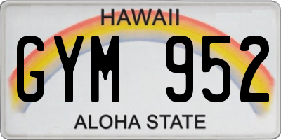 HI license plate GYM952