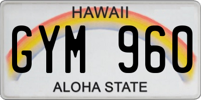 HI license plate GYM960