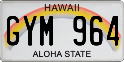 HI license plate GYM964