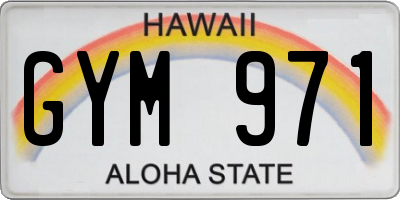HI license plate GYM971