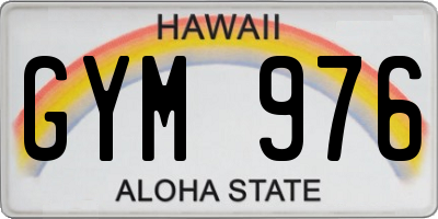 HI license plate GYM976