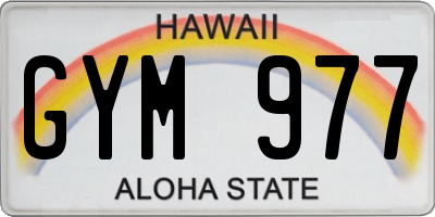 HI license plate GYM977