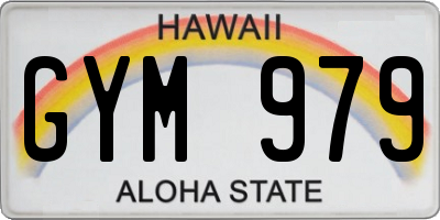 HI license plate GYM979