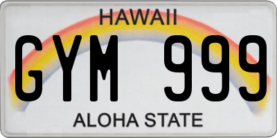 HI license plate GYM999