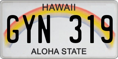 HI license plate GYN319