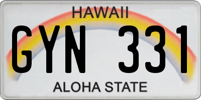 HI license plate GYN331