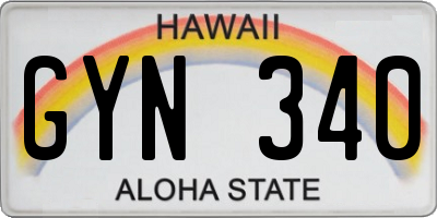 HI license plate GYN340