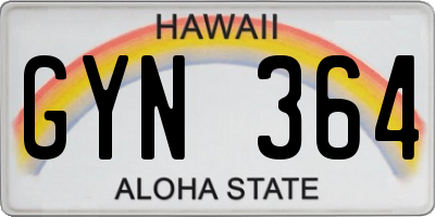 HI license plate GYN364