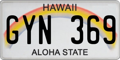 HI license plate GYN369