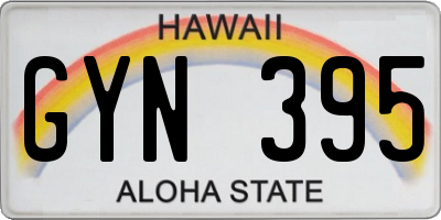 HI license plate GYN395