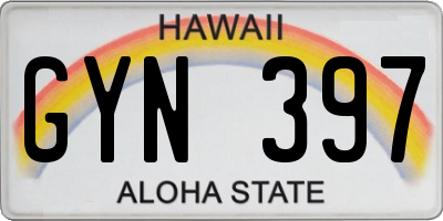 HI license plate GYN397