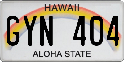 HI license plate GYN404