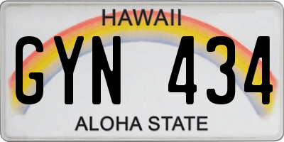 HI license plate GYN434