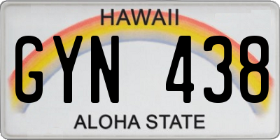 HI license plate GYN438
