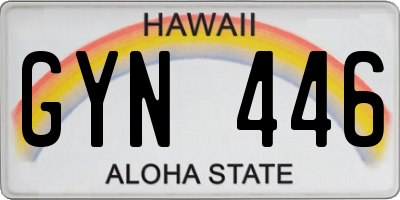 HI license plate GYN446