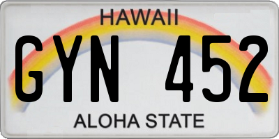 HI license plate GYN452