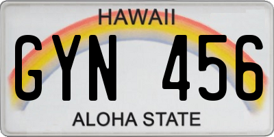 HI license plate GYN456
