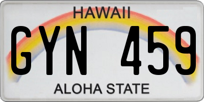 HI license plate GYN459