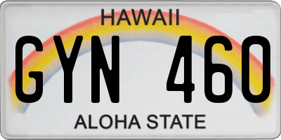 HI license plate GYN460