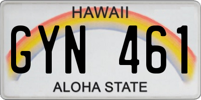 HI license plate GYN461