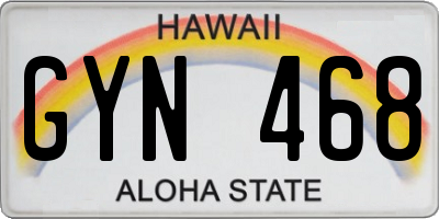 HI license plate GYN468