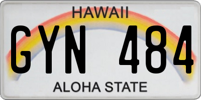 HI license plate GYN484