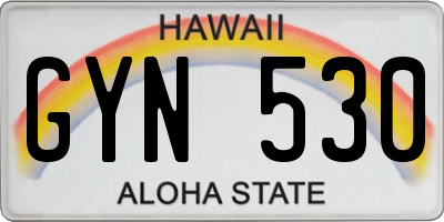 HI license plate GYN530