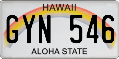 HI license plate GYN546
