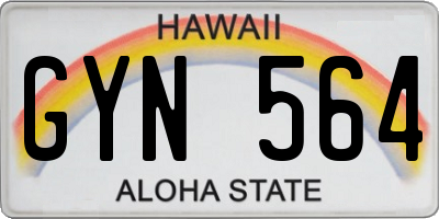 HI license plate GYN564