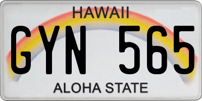 HI license plate GYN565