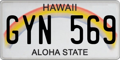 HI license plate GYN569