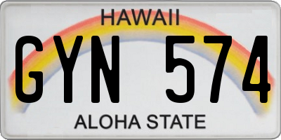 HI license plate GYN574