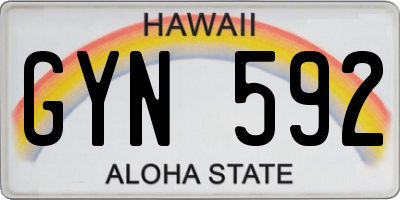 HI license plate GYN592