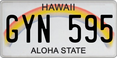 HI license plate GYN595