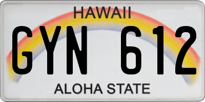HI license plate GYN612