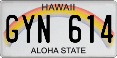 HI license plate GYN614